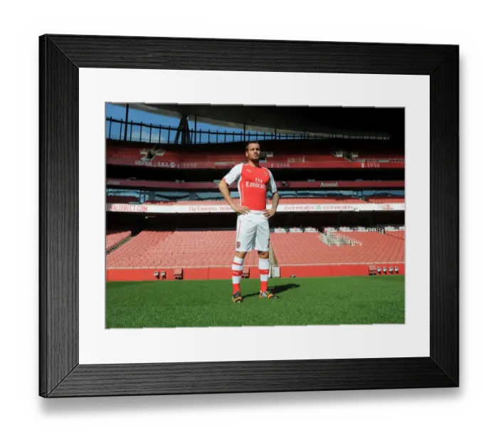 Framed Print : Mathieu Debuchy (Arsenal). Arsenal 1st Team Photocall. Emirates Stadium, 7 / 8 / 14. Credit Framed Print : Mathieu Debuchy (Arsenal). Arsenal 1st Team Photocall. Emirates Stadium, 7 / 8 / 14. Credit