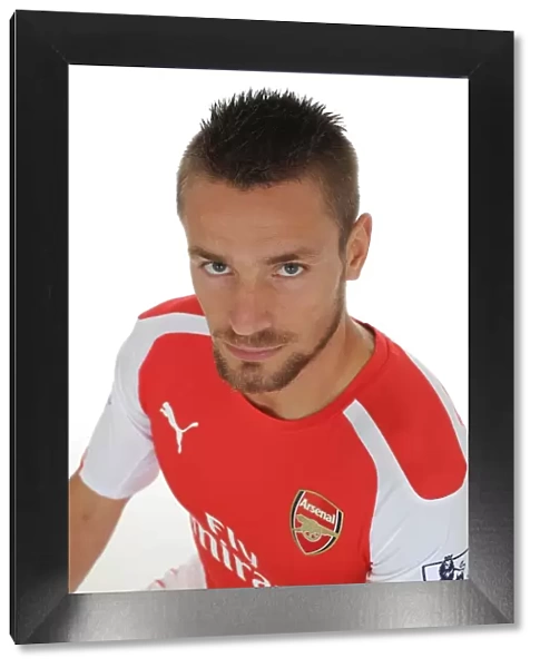 Arsenal's Mathieu Debuchy at 2014-15 Photocall