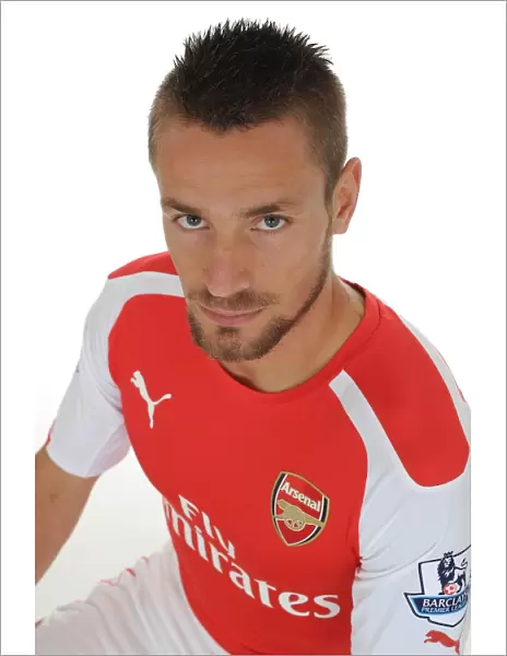 Arsenal's Mathieu Debuchy at 2014-15 Photocall