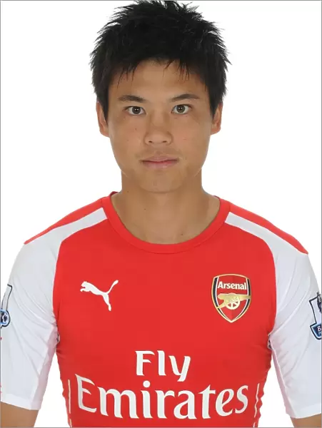 Arsenal's Ryo Miyaichi at 2014-15 Photocall