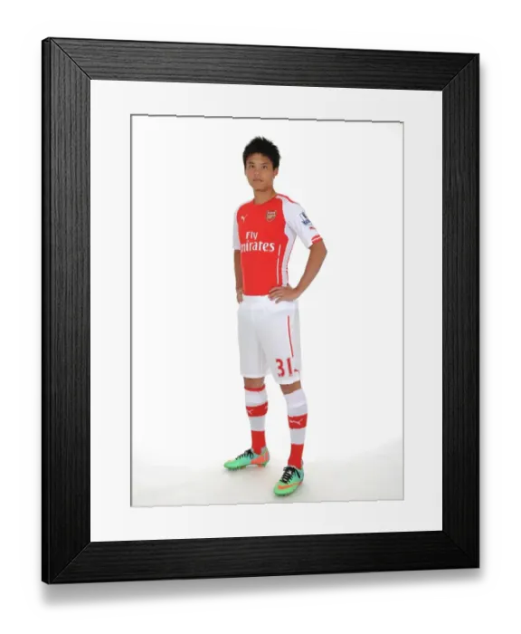 Framed Print : Arsenal's Ryo Miyaichi at 2014-15 Arsenal FC Photocall