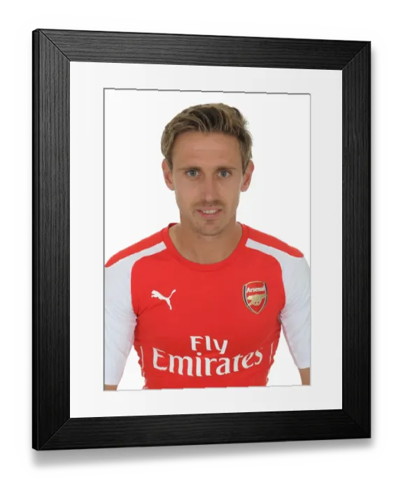 Framed Print : Nacho Monreal at Arsenal Photocall 2014-15