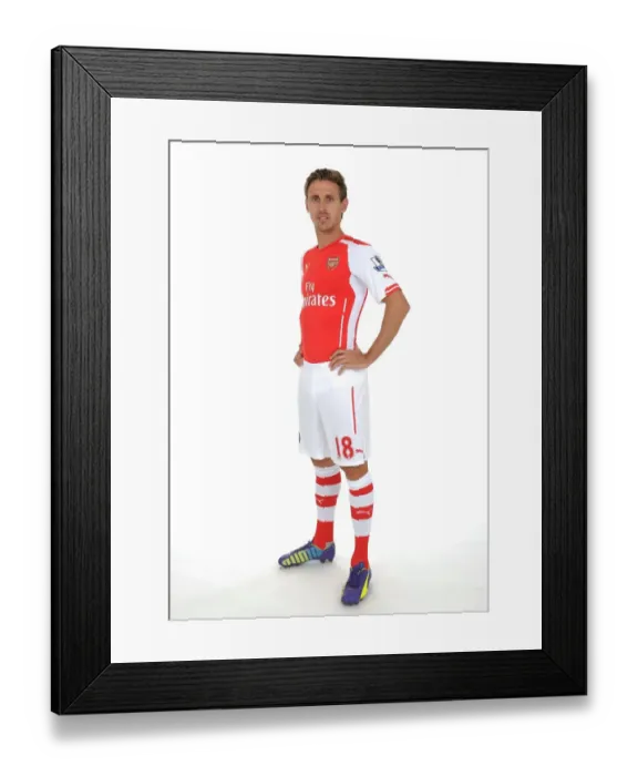 Framed Print : Nacho Monreal at Arsenal Photocall 2014-15