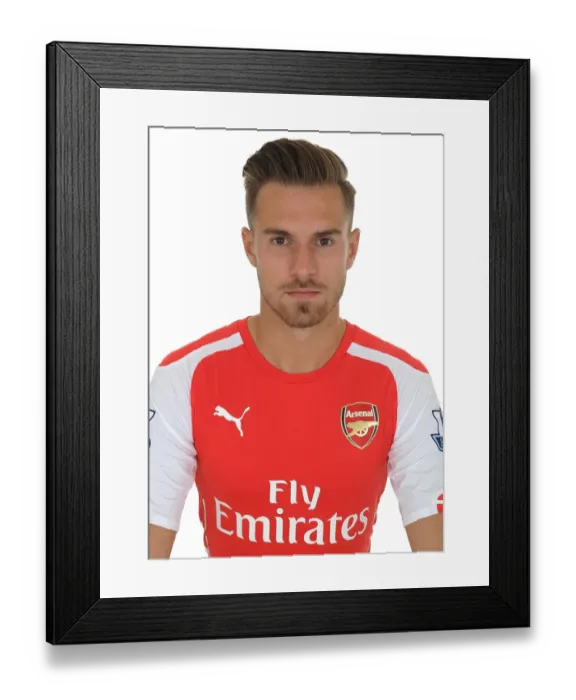 Framed Print : Arsenal's Aaron Ramsey at 2014-15 Photocall Framed Print : Arsenal's Aaron Ramsey at 2014-15 Photocall