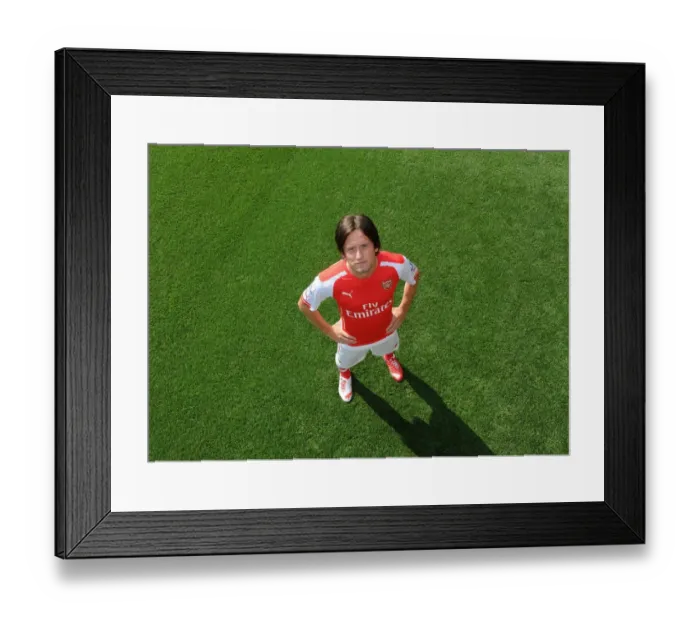 Framed Print : Tomas Rosicky (Arsenal). Arsenal 1st Team Photocall. Emirates Stadium, 7  /  8  /  14. Credit