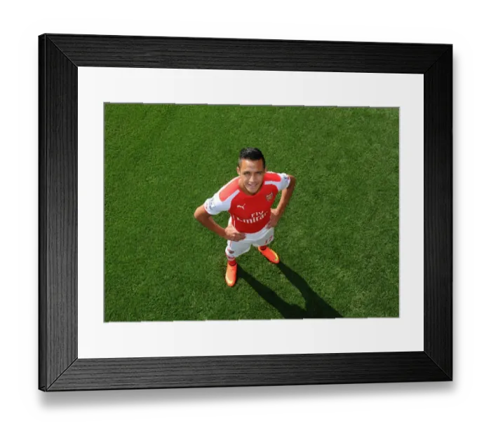 Framed Print : Arsenal First Team: Introducing Alexis Sanchez at Emirates Stadium (2014)