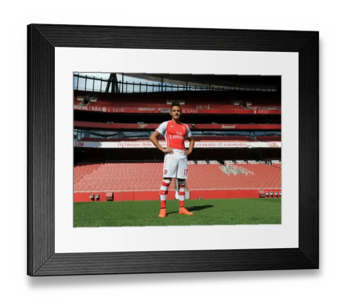 Framed Print : Alexis Sanchez (Arsenal). Arsenal 1st Team Photocall. Emirates Stadium, 7 / 8 / 14. Credit Framed Print : Alexis Sanchez (Arsenal). Arsenal 1st Team Photocall. Emirates Stadium, 7 / 8 / 14. Credit