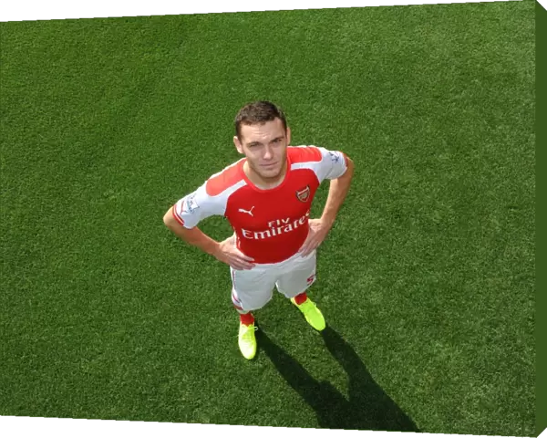 Arsenal Football Club: Thomas Vermaelen at 2014-15 First Team Photocall, Emirates Stadium