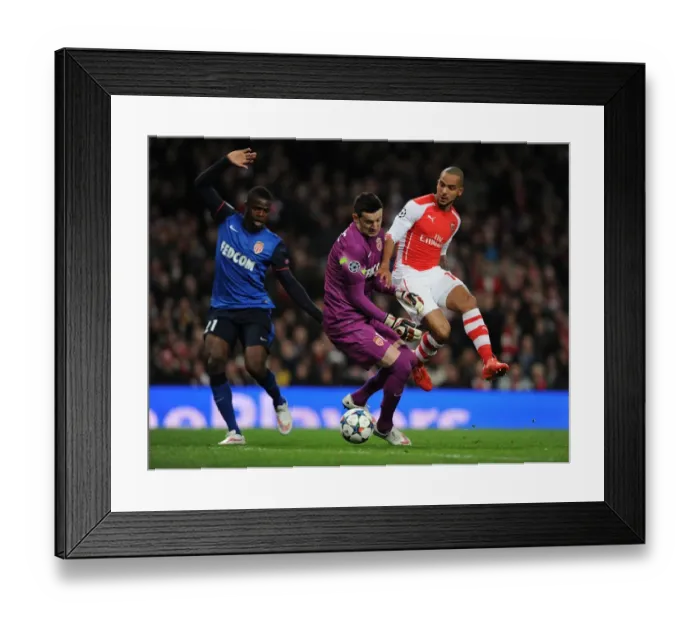 Framed Print : Theo Walcott vs. Monaco's Defense: A Battle in the Arsenal vs. AS Monaco UCL Showdown Framed Print : Theo Walcott vs. Monaco's Defense: A Battle in the Arsenal vs. AS Monaco UCL Showdown
