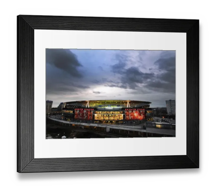 Framed Print : Arsenal vs AS Monaco: Champions League Clash at Emirates Stadium