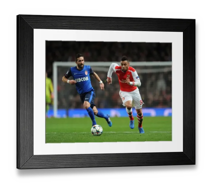 Framed Print : Clash of Midfield Titans: Coquelin vs. Moutinho - Arsenal v AS Monaco, UEFA Champions League Framed Print : Clash of Midfield Titans: Coquelin vs. Moutinho - Arsenal v AS Monaco, UEFA Champions League