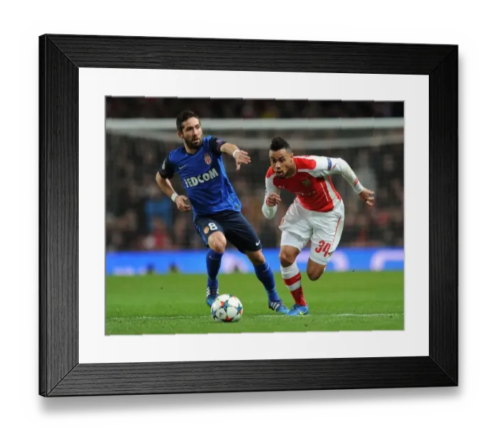Framed Print : Coquelin vs. Moutinho: A Champion's Battle in the Arsenal-Monaco UCL Clash Framed Print : Coquelin vs. Moutinho: A Champion's Battle in the Arsenal-Monaco UCL Clash