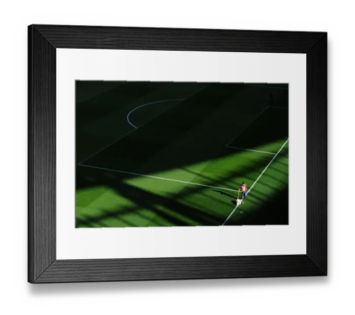Framed Print : Arsenal's Prepared Emirates Stadium Pitch for Monaco Clash (2015) Framed Print : Arsenal's Prepared Emirates Stadium Pitch for Monaco Clash (2015)