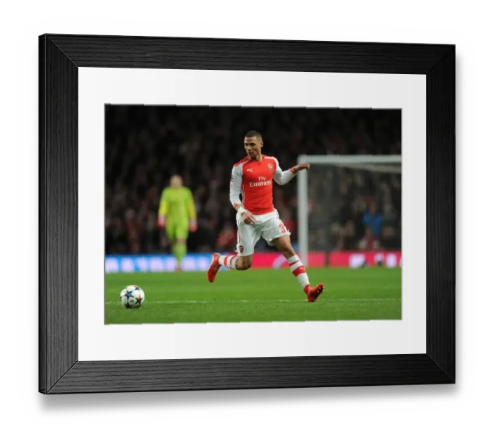 Framed Print : Kieran Gibbs (Arsenal). Arsenal 1: 3 AS Monaco. UEFA Champions League. Emirates Stadium, 25 / 2 / 15 Framed Print : Kieran Gibbs (Arsenal). Arsenal 1: 3 AS Monaco. UEFA Champions League. Emirates Stadium, 25 / 2 / 15