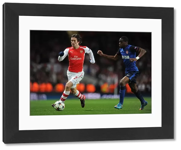 Tomas Rosicky (Arsenal) Geoffrey Kondogbia (Monaco). Arsenal 1: 3 AS Monaco. UEFA Champions League