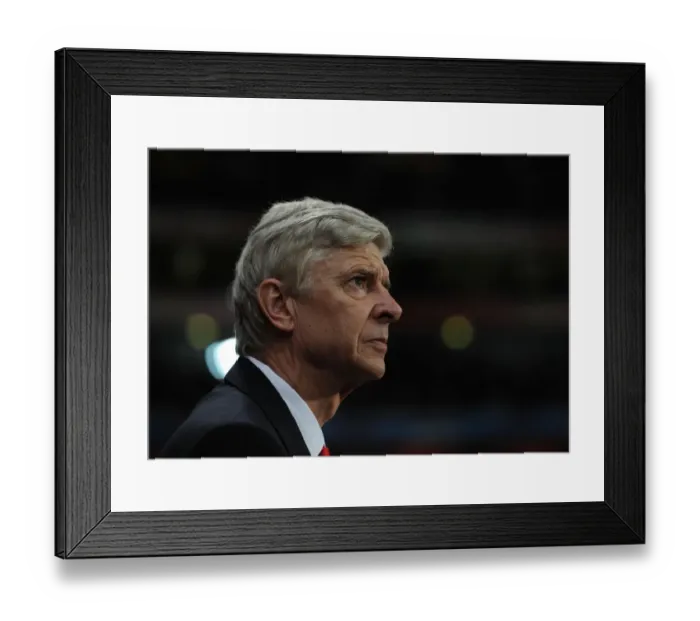 Framed Print : Arsene Wenger: Arsenal Manager Ahead of Arsenal v AS Monaco UEFA Champions League Clash, 2015