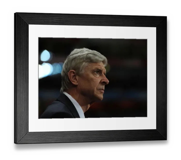 Framed Print : Arsene Wenger: Arsenal Manager Ahead of Arsenal vs AS Monaco UEFA Champions League Clash, 2015