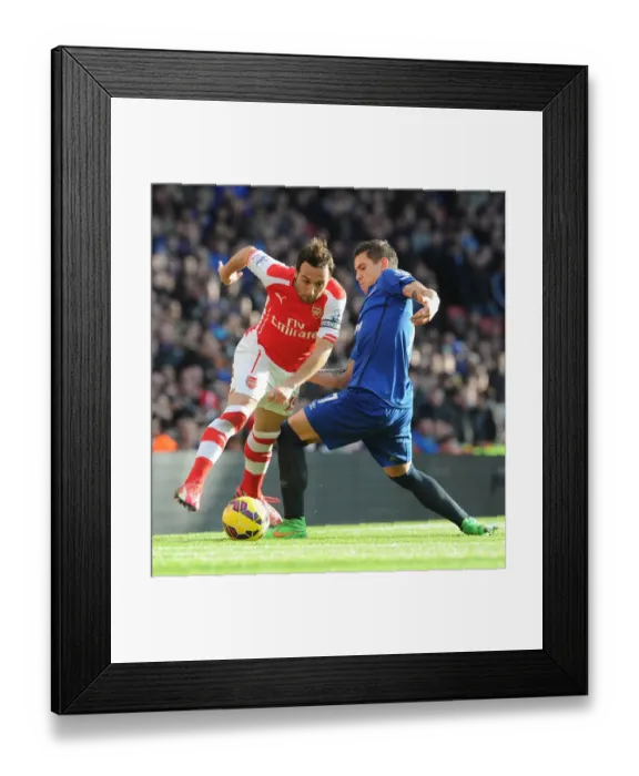 Framed Print : Santi Cazorla Outmaneuvers Muhamed Besic: Arsenal vs. Everton, Premier League 2015 Framed Print : Santi Cazorla Outmaneuvers Muhamed Besic: Arsenal vs. Everton, Premier League 2015