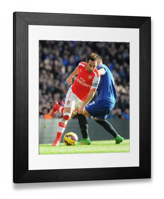 Framed Print : Santi Cazorla's Slick Moves: Outsmarting Muhamed Besic in Arsenal's Victory over Everton (2015)