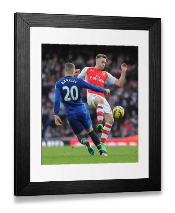 Framed Print : Clash at Emirates: Chambers vs. Barkley - Arsenal vs. Everton, Premier League 2015 Framed Print : Clash at Emirates: Chambers vs. Barkley - Arsenal vs. Everton, Premier League 2015