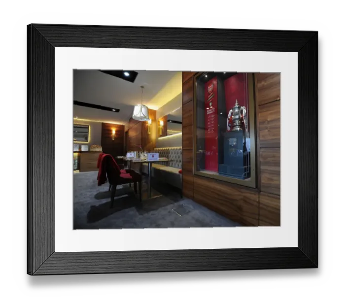 Framed Print : Arsenal vs. Everton: The Directors Box at Emirates Stadium (Premier League 2014-15)