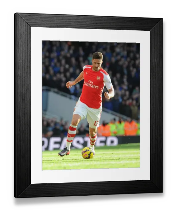 Framed Print : Olivier Giroud Scores Duo: Arsenal 2-0 Everton, Barclays Premier League, Emirates Stadium (1 / 3 / 15)