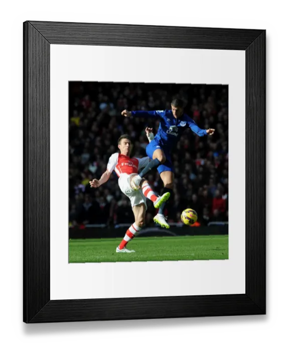 Framed Print : Clash at Emirates: Koscielny vs. Mirallas - Arsenal vs. Everton, Premier League 2015 Framed Print : Clash at Emirates: Koscielny vs. Mirallas - Arsenal vs. Everton, Premier League 2015