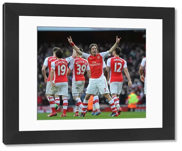 Tomas Rosicky's Double Strike: Arsenal's Victory Over Everton in the Premier League (March 2015)