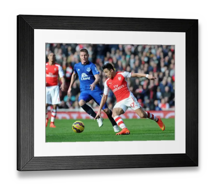 Framed Print : Clash of Stars: Sanchez vs McCarthy in Arsenal vs Everton Premier League Showdown