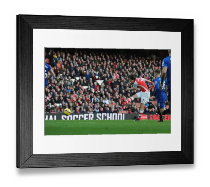Framed Print : Rosicky Scores the Second: Arsenal vs. Everton, Premier League 2014-15