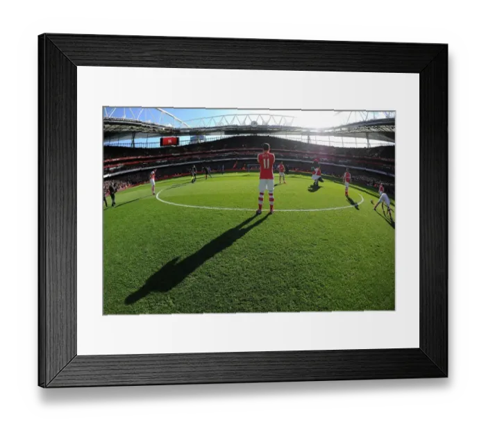 Framed Print : Mesut Ozil: Arsenal's Focus Against Everton, Premier League 2014-2015