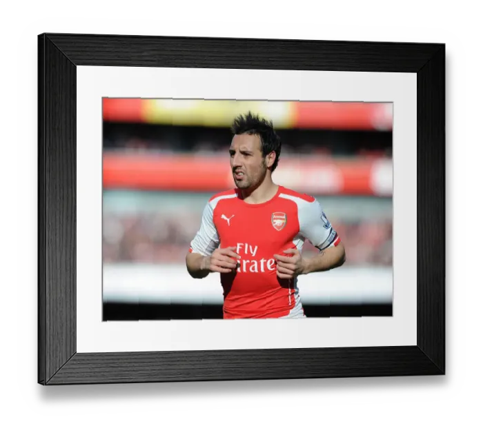 Framed Print : Arsenal vs Everton: Santi Cazorla in Action at the Emirates Stadium, Premier League 2014-15