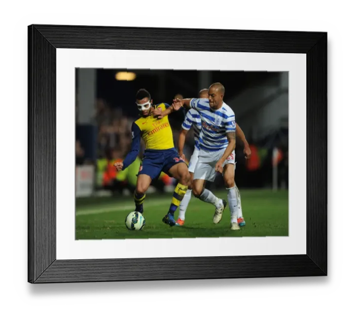 Framed Print : Coquelin vs Zamora: A Premier League Showdown at Loftus Road