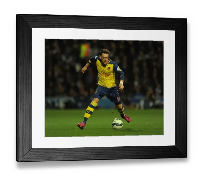 Framed Print : Mesut Ozil in Action: Queens Park Rangers vs. Arsenal, Premier League 2014-15