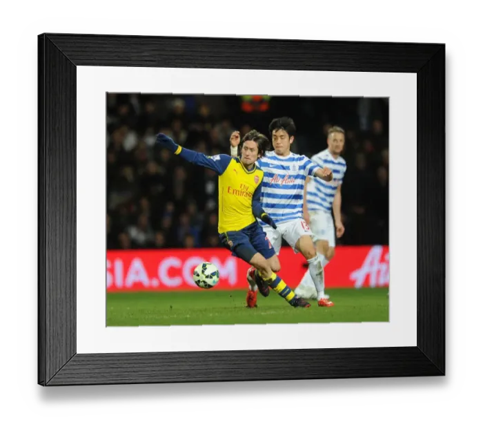 Framed Print : Rosicky vs Yun: Clash of the Wings in Queens Park Rangers vs Arsenal Framed Print : Rosicky vs Yun: Clash of the Wings in Queens Park Rangers vs Arsenal