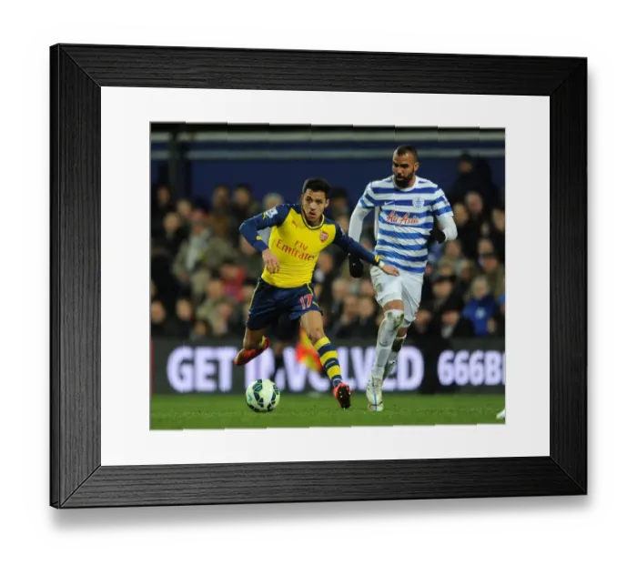 Framed Print : Clash of Stars: Sanchez vs. Sandro - Queens Park Rangers vs. Arsenal, Premier League 2015