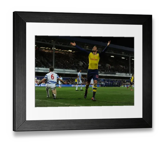 Framed Print : Giroud's First Goal: Arsenal's Victory Over Queens Park Rangers in Premier League 2014-15