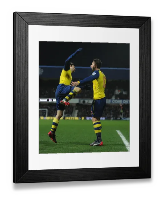 Framed Print : Giroud and Rosicky's Epic Goal Celebration: Arsenal's First at Queens Park Rangers (2014-15) Framed Print : Giroud and Rosicky's Epic Goal Celebration: Arsenal's First at Queens Park Rangers (2014-15)