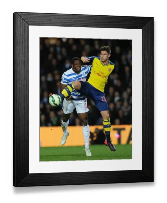 Framed Print : Clash at Loftus Road: Olivier Giroud vs Nedum Onuoha - Arsenal vs Queens Park Rangers, Premier League 2014-15 Framed Print : Clash at Loftus Road: Olivier Giroud vs Nedum Onuoha - Arsenal vs Queens Park Rangers, Premier League 2014-15