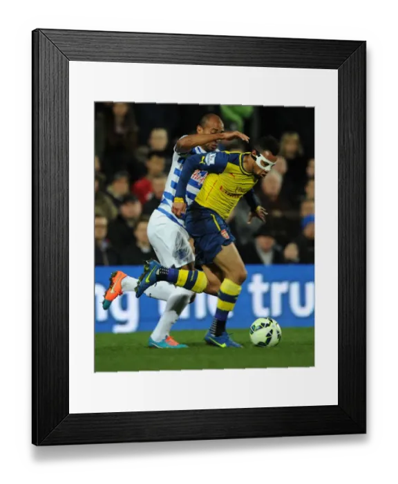 Framed Print : Coquelin vs. Henry: A Premier League Showdown at Loftus Road