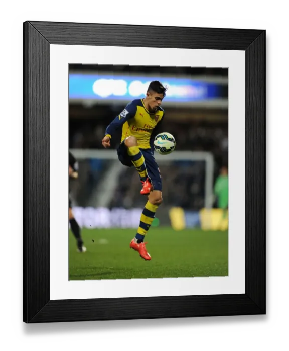 Framed Print : Gabriel in Action: Arsenal vs. Queens Park Rangers, Premier League 2014-15