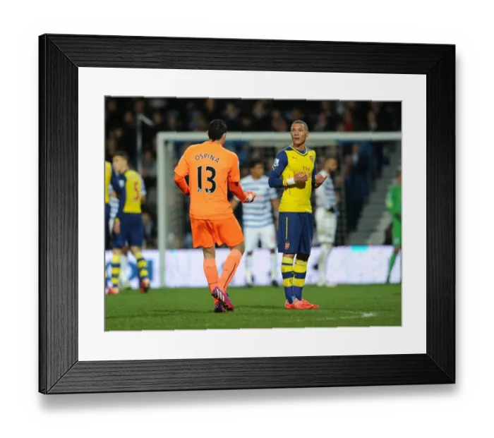 Framed Print : Arsenal's Ospina and Gibbs in Action against Queens Park Rangers (2015) Framed Print : Arsenal's Ospina and Gibbs in Action against Queens Park Rangers (2015)