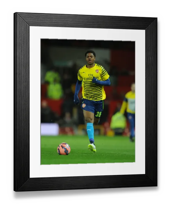 Framed Print : Chuba Akpom (Arsenal). Manchester United 1: 2 Arsenal. FA Cup 6th Round. Old Trafford Framed Print : Chuba Akpom (Arsenal). Manchester United 1: 2 Arsenal. FA Cup 6th Round. Old Trafford