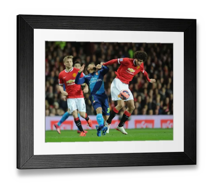 Framed Print : Coquelin Outshines Fellaini: Manchester United 1-2 Arsenal in FA Cup Sixth Round