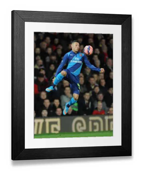 Framed Print : Alex Oxlade-Chamberlain in Action: Manchester United vs. Arsenal - FA Cup Quarterfinal, 2015