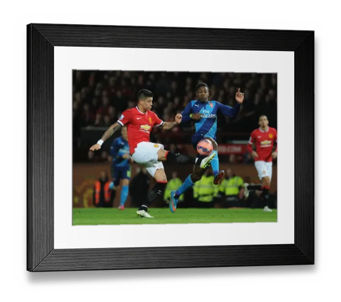 Framed Print : Clash of Titans: Manchester United vs. Arsenal - FA Cup Quarterfinal Showdown