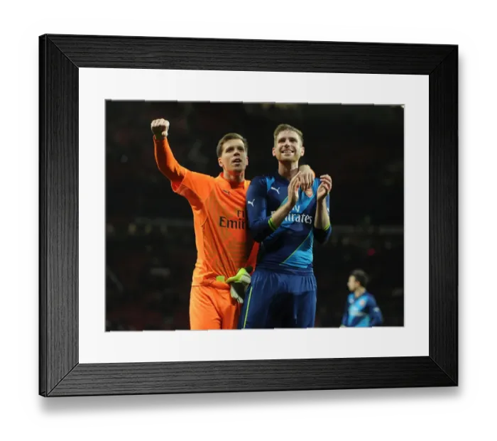 Framed Print : Arsenal's FA Cup Triumph: Mertesacker and Szczesny's Jubilant Moment at Old Trafford Framed Print : Arsenal's FA Cup Triumph: Mertesacker and Szczesny's Jubilant Moment at Old Trafford