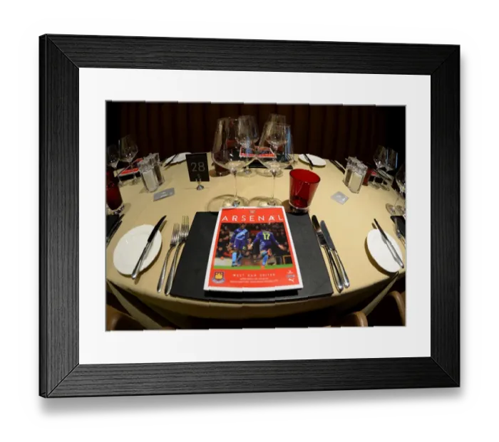 Framed Print : Arsenal vs. West Ham United: Diamond Club at Emirates Stadium