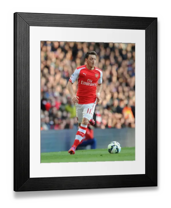 Framed Print : Mesut Ozil in Action: Arsenal vs. West Ham United, Premier League 2014-2015