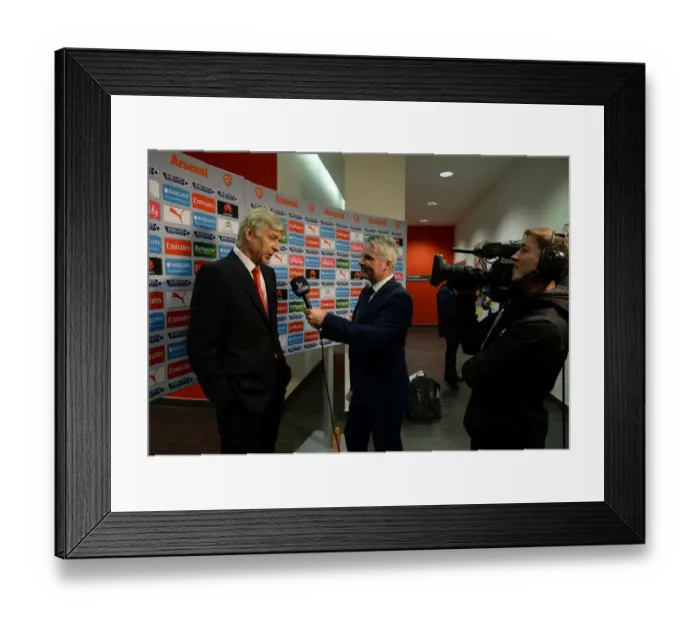 Framed Print : Arsene Wenger - Arsenal Manager Before Arsenal v West Ham United, Premier League 2015